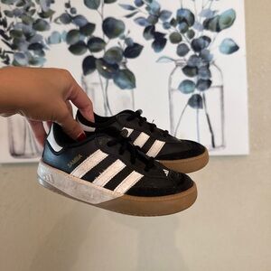 Adidas Samba Black and White Shoes with Gum Sole